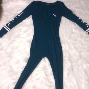 Turquoise pink Victoria secret onesie